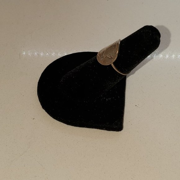 TRUE VINTAGE STERLING SILVER MERCURY DIME PINKY RING - Picture 3 of 5